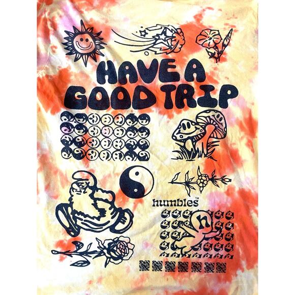 Humbles Have a Good Trip Tie-Dye Long Sleeve Tee M - Picture 6 of 6